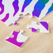 Rainbow Zebra Pattern Legpuzzel (Zijkant)