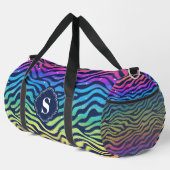 Rainbow Zebra Pattern Monogrammed Plunjezak (Rechterhoek)