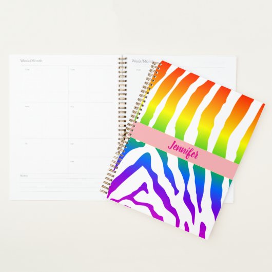 Rainbow Zebra Pattern Planner (Display)