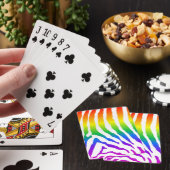 Rainbow Zebra Pattern Pokerkaarten (Insitu)