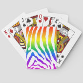 Rainbow Zebra Pattern Pokerkaarten (Achterkant)