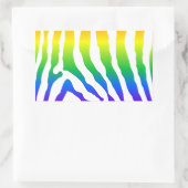 Rainbow Zebra Pattern Rechthoekige Sticker (Tas)