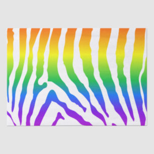 Rainbow Zebra Pattern Tissuepapier