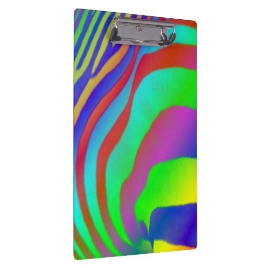 Rainbow Zebra Print Klembord (Rechts)
