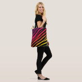 Rainbow zebra print meerdere kleuren draagtas (Op model)