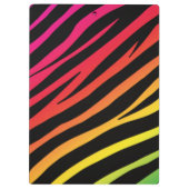 Rainbow zebra print meerdere kleuren klembord (Achterkant)