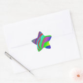 Rainbow Zebra Print Ster Sticker (Envelop)