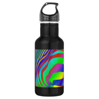 Rainbow Zebra Print Waterfles