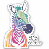 Rainbow zebra, Sticker de guerrier EDS (Devant)