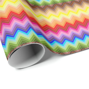 Rainbow Zig Zag Cadeaupapier