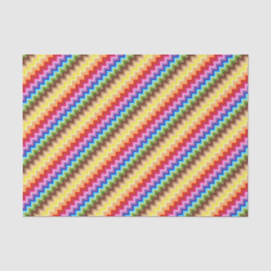 Rainbow Zig Zag Tissuepapier (Voorkant)