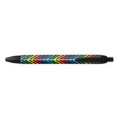 RAINBOW Zigzag Pattern Zwarte Inkt Pen (Achterkant)