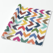 Rainbow ZigZag Wrapping Paper Cadeaupapier (Uitgerold)