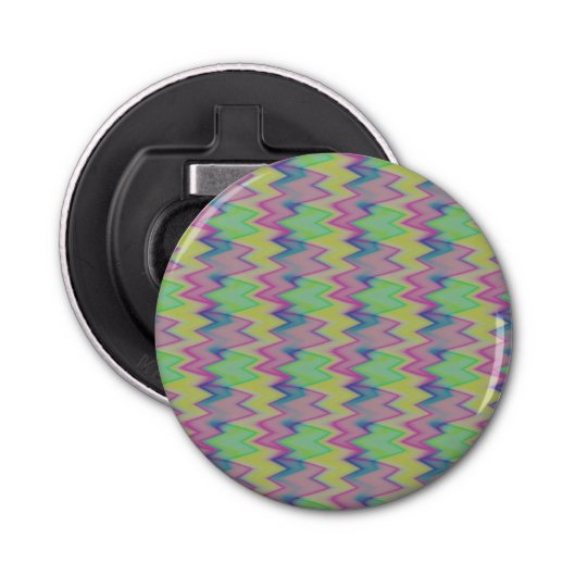Rainbow Zigzags Button Flesopener (Voorkant)