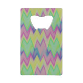 Rainbow Zigzags Kredietkaart Flessenopener (Voorkant)