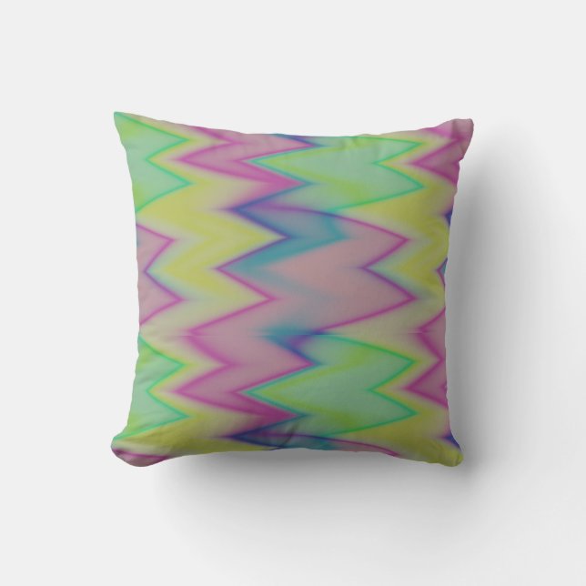 Rainbow Zigzags Kussen (Voorkant)