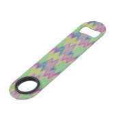 Rainbow Zigzags Speed Flessenopener (Voorkant Gekanteld)