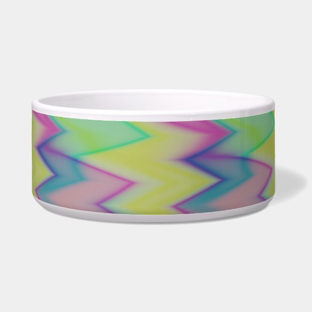 Rainbow Zigzags Voerbakje (Voorkant)