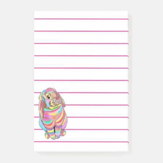 Rainbowbunny Post-it Notes (Voorkant)