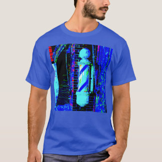 RainbowConfetti Barber Pole  in Blue Tones T-shirt