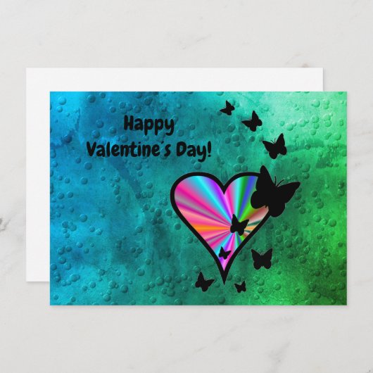 Rainboweart en vlinder (Voorkant / Achterkant)