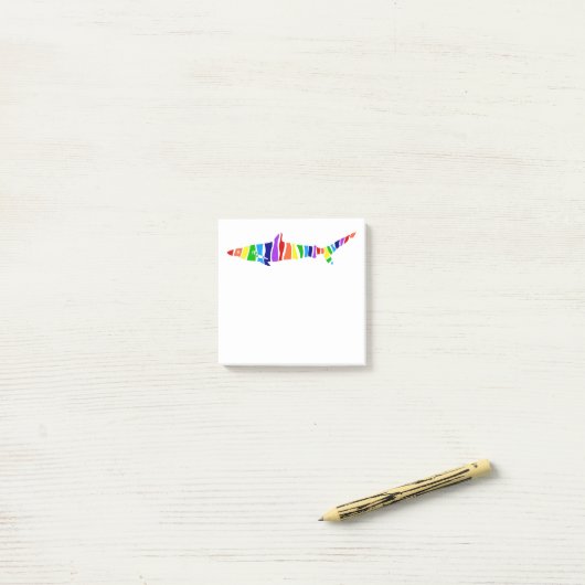 Rainbowed Shark Post-it® Notes (Op bureau)