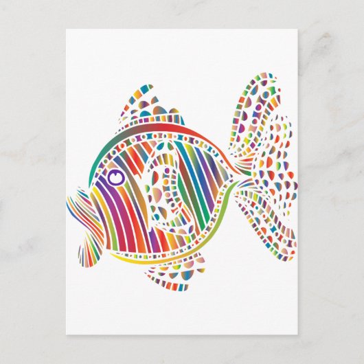RainbowFish-Wenskaart Briefkaart (Voorkant)