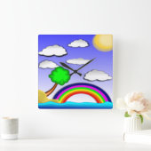 RAINBOWLAND VIERKANTE KLOK (Huis)