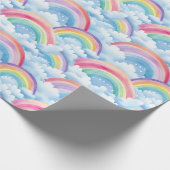 Rainbows and Clouds Pattern Cadeaupapier (Hoek)