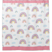 Rainbows Boho Pink Blue Yellow Fun Girly Douchegordijn (Voorkant)