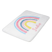 Rainbows Boho Pink Blue Yellow Name Cute Badmat (Gekanteld)