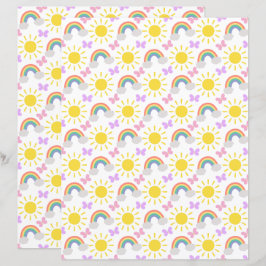 Rainbows & Butterflies Scrapbook Papier