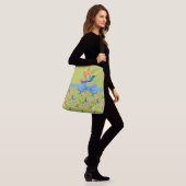 Rainbows en Love Humming Bird in Limoen Crossbody Tas (Op model)
