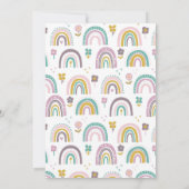 Rainbows et Fleurs Invitation de fête d'anniversai (Dos)