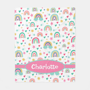 Rainbows, gepersonaliseerd fleece deken