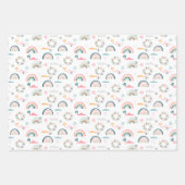 Rainbows & Hearts Patroon Inpakpapier Vel (Voorkant)