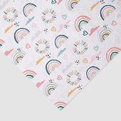 Rainbows & Hearts Patroon Tissuepapier (Detail)