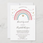 Rainbows kroonvirtueel Baby shower per post Kaart (Voorkant)