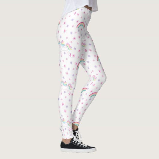 Rainbows, licorne Design Leggings | Leggings roses (Droite)