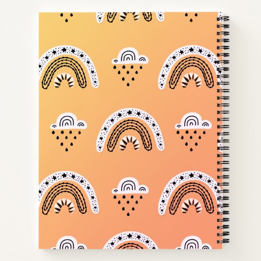 Rainbows motif sur Carnet jaune (Dos)
