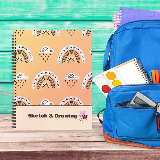 Rainbows motif sur Carnet jaune