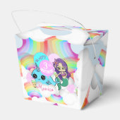 Rainbows Narwhal, Zeemeermin Partij Bedankdoosjes (Achterkant)