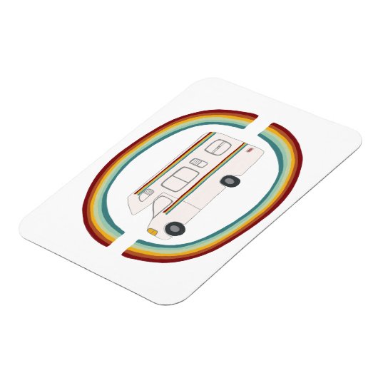 Rainbows Retro RV Whimsical Camping Motorhome Magneet (Linkerzijde)