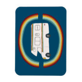 Rainbows Retro RV Whimsical Camping Motorhome Magneet (Verticaal)