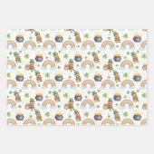 Rainbows Shamrocks Leprechauns St Patrick's Day Inpakpapier Vel (Voorkant 3)