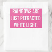Rainbows sont juste réfracté blanc autocollant lum (Sac)