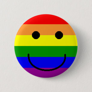 rainbowsmiley ronde button 5,7 cm