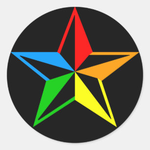 rainbowstarz. ronde sticker