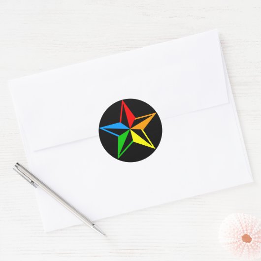 rainbowstarz. ronde sticker (Envelop)