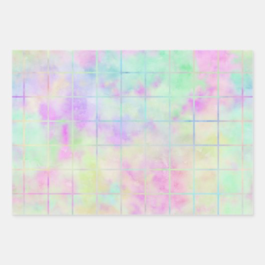 Rainbowy kleurrijke holografische schattig inpakpapier vel (Voorkant 3)